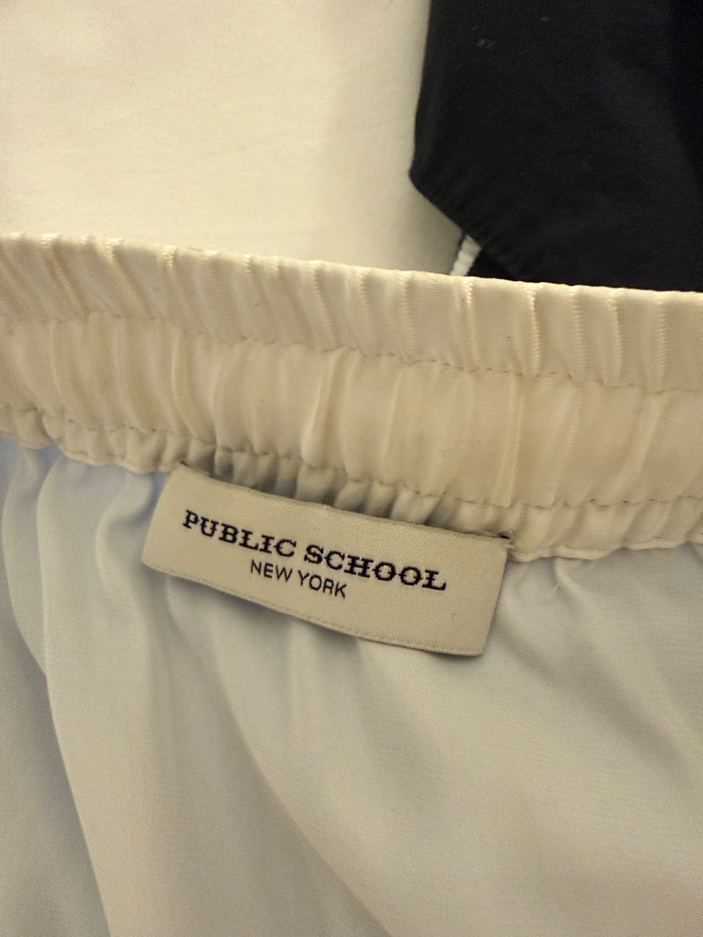 Public School Color Block Pleated Skirt Blue Cream Black Small - Picture 5 of 6